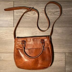 VGUC Vintage Lifetime Leather Elegant Brown Leather Shoulder Bag